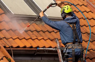 Démoussage et hydrofuge de toiture à Coudures